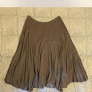 Garnet Hill Flowing Brown Maxi Skirt